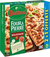 BUITONI FOUR A PIERRE Pizza Surgelée Bolognaise 3 packs x 390g (2+1 offerte)