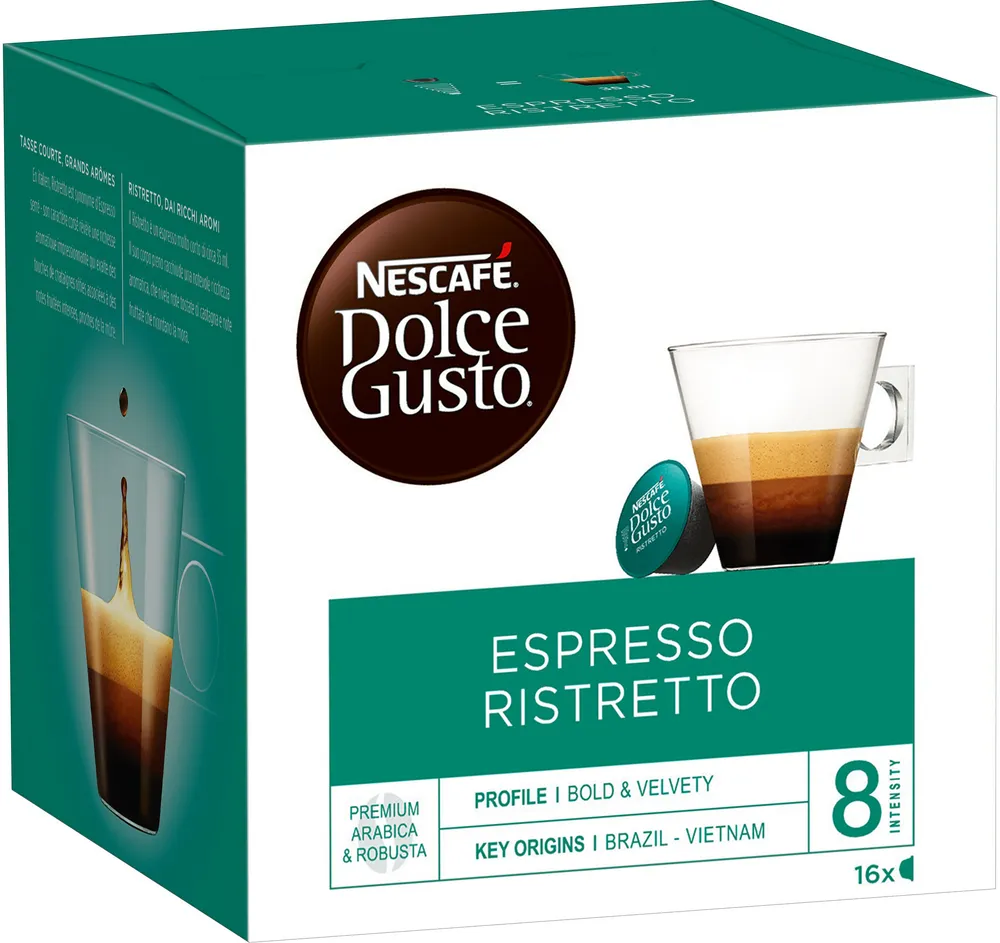 Capsules NESCAFE Dolce Gusto Espresso Ristretto 16 Capsules