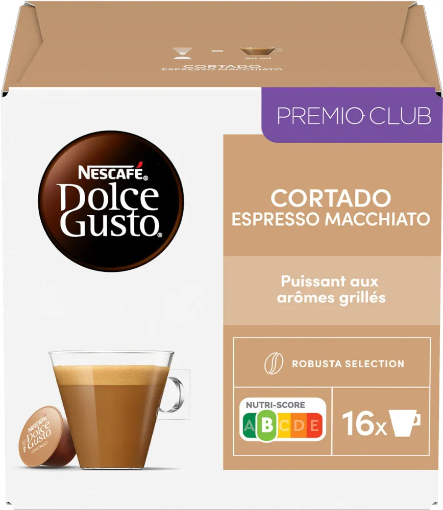 Capsules NESCAFE DOLCE GUSTO Espresso Macchiato Cortado 16 Capsules