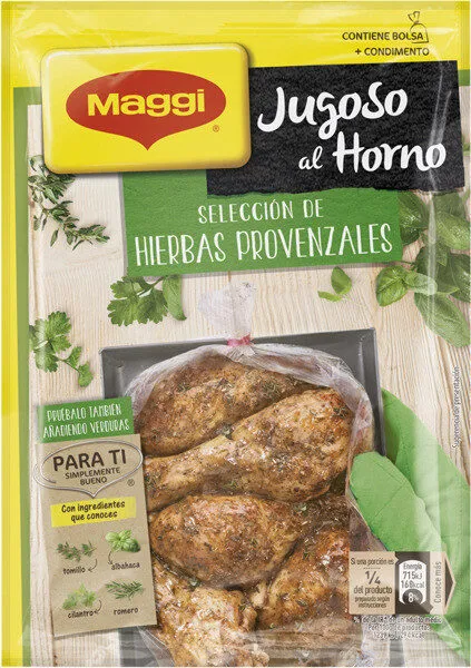 Jugoso al horno hierbas provenzales