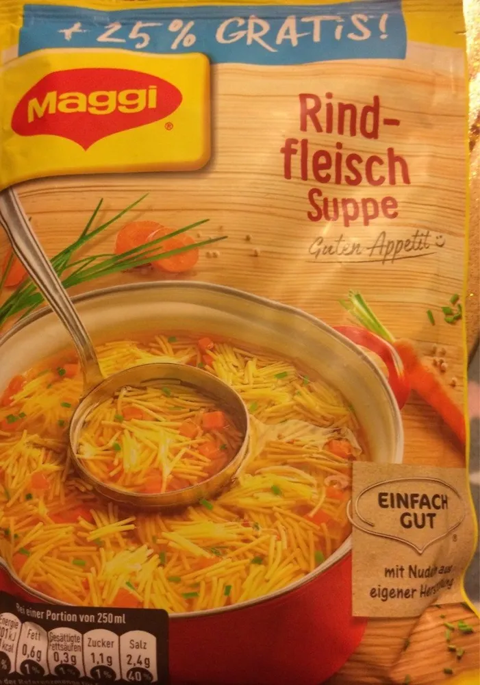 Rindfleisch Suppe Von Maggi, Suppe