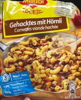 Cornettes et viande hachée