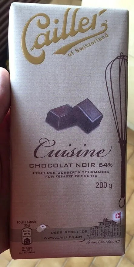 Cuisine chocolat noir 64%