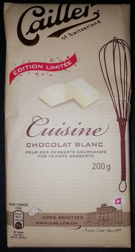 Chocolat blanc Cuisine