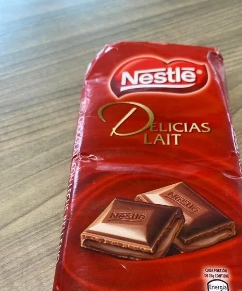 Chocolate con leche relleno Delicias Lait