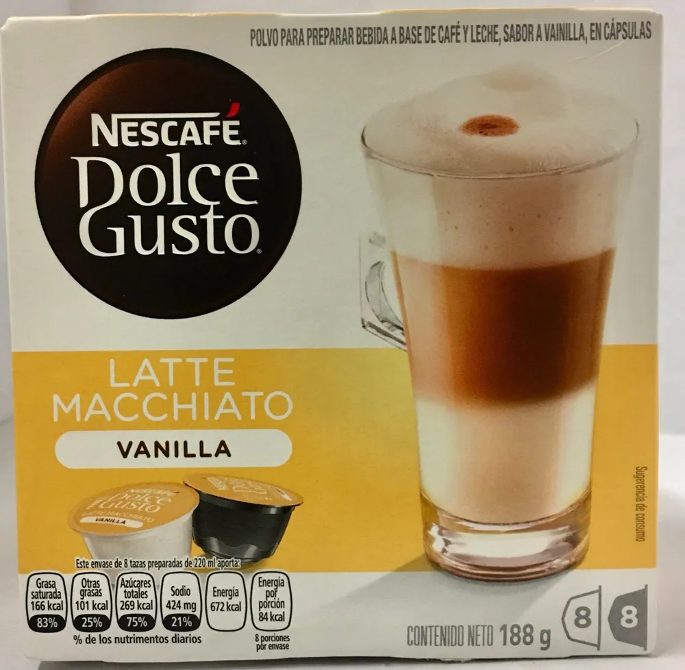 Vanilla Flavor Latte Macchiato, Vanilla