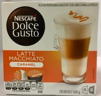Caramel Latte Macchiato Capsules Of Roast And Ground Coffee Milk Mix, Caramel