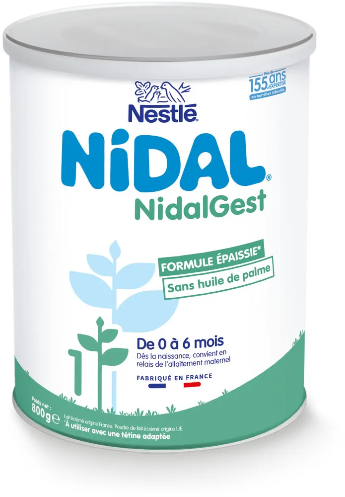 Nestlé Nidal Gest 1er âge Lait Infantile formule épaissie - 800g
