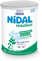 Nestlé Nidal Gest 2ème âge Lait Infantile formule épaissie - 800g