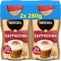 NESCAFE Cappuccino, Café Soluble, 2 Boîtes de 280g