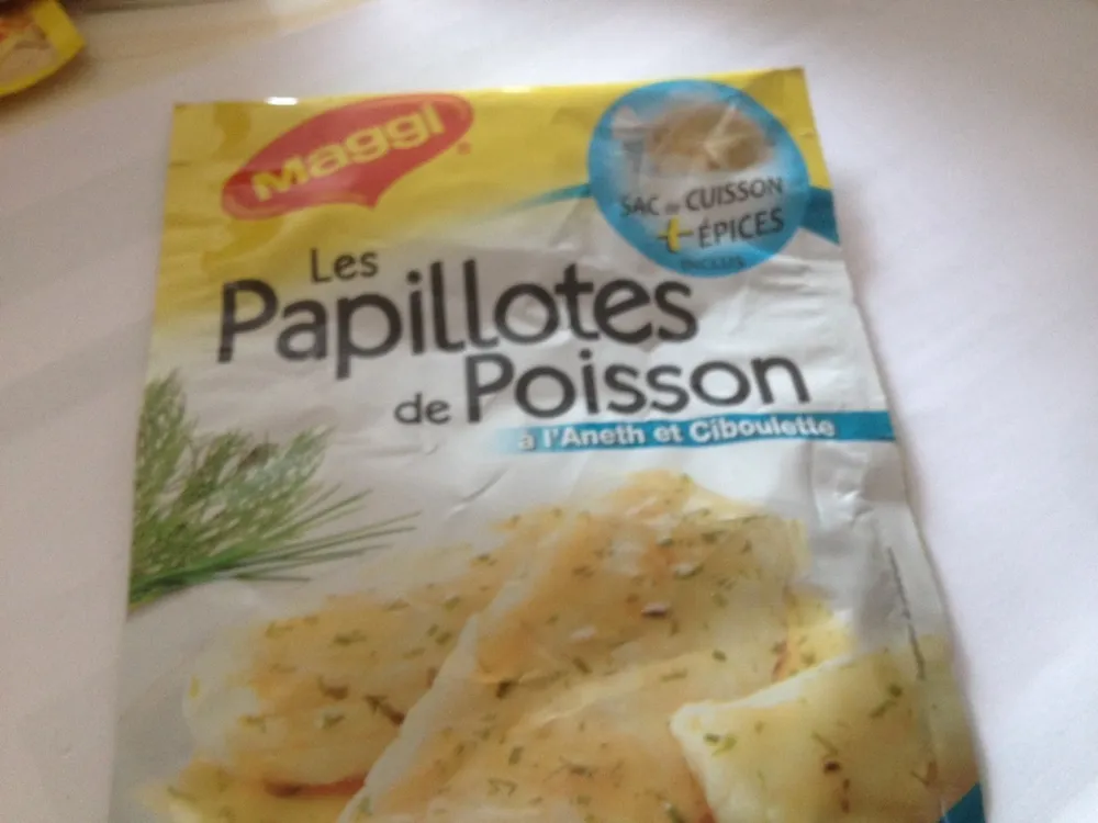 Papillotes de poisson a l'aneth et ciboulette