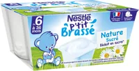 NESTLE P'TIT BRASSE Saveur Nature Sucré - 4 x 100g - Dès 6 mois