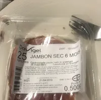 Jambon sec 6 mois
