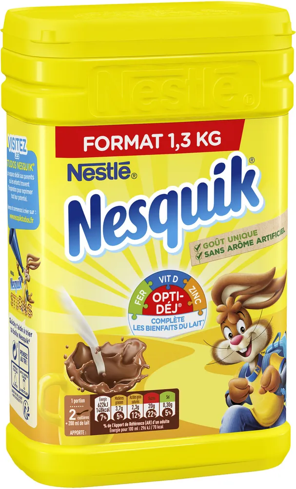 NESQUIK Poudre Cacaotée boîte 1,3kg