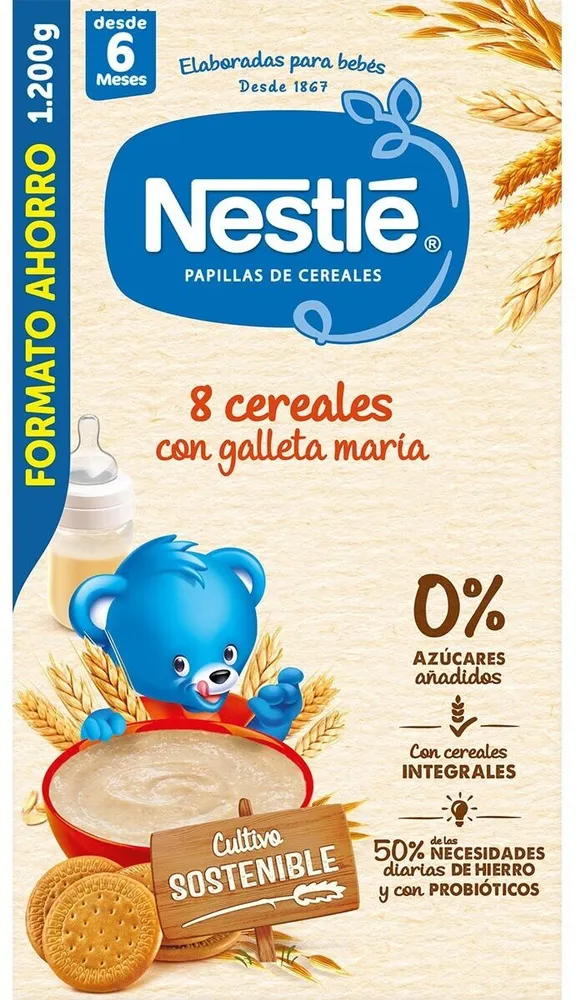 8 cereales con galleta maría