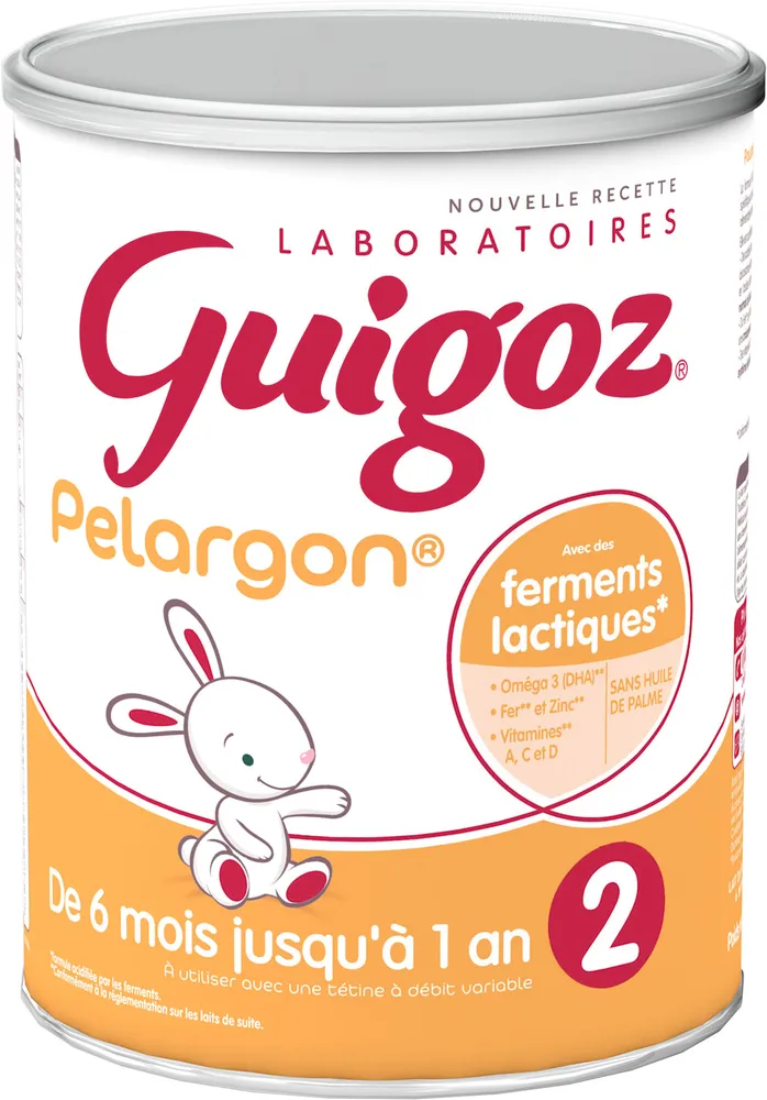 GUIGOZ PELARGON 2 Lait Infantile 2ème âge dès 6 mois 800g