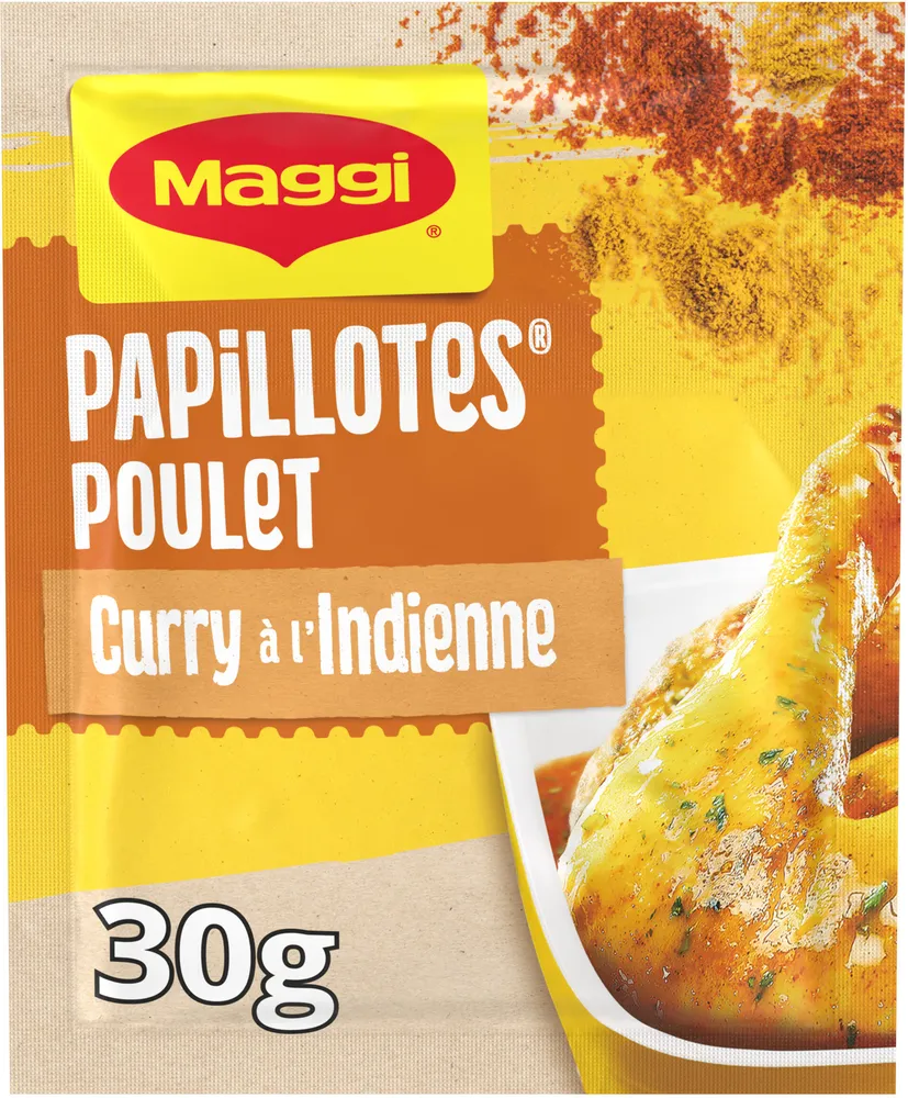 MAGGI Papillotes Poulet Curry A L'Indienne 30g