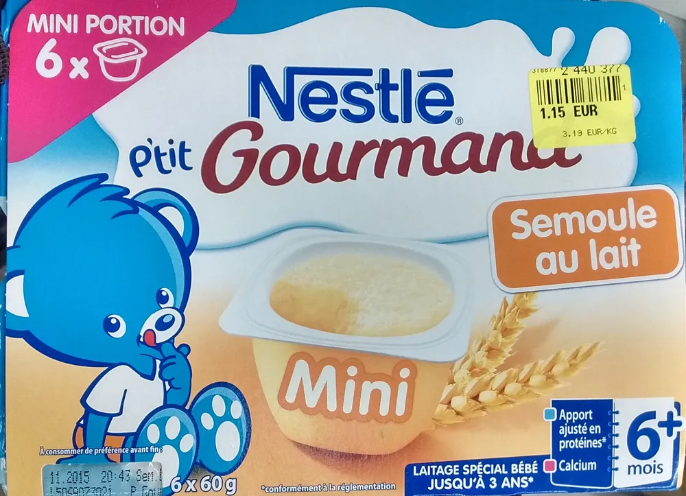 P'tit Gourmand - Mini Semoule au Lait
