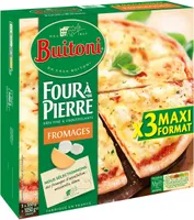BUITONI FOUR A PIERRE pizza surgelée Fromages 3 packs x 350g (x3 maxi format)