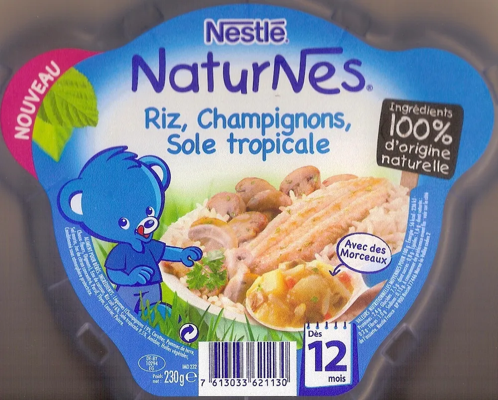 NaturNes riz, champignons, sole tropicale