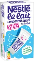 NESTLE Lait Concentré Sucré lait demi écrémé 6 sticks de 30g