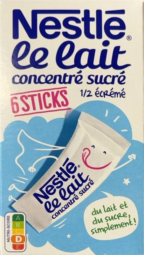 Le lait concentré 1/2 ecrémé stick