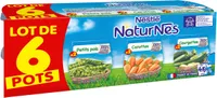 NESTLE NATURNES Petits Pois+Carottes+Courgettes-6x130g-Dès 4/6 mois
