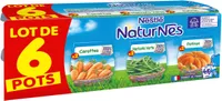 NESTLE NATURNES Carottes,Haricots Verts,Potiron-6x130g-Dès4/6 mois