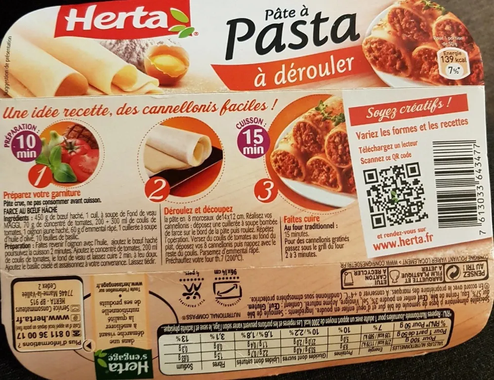 Pâte à pasta  à  derouler