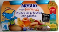 Postre de frutas "Nestlé" 6 frutas con galleta