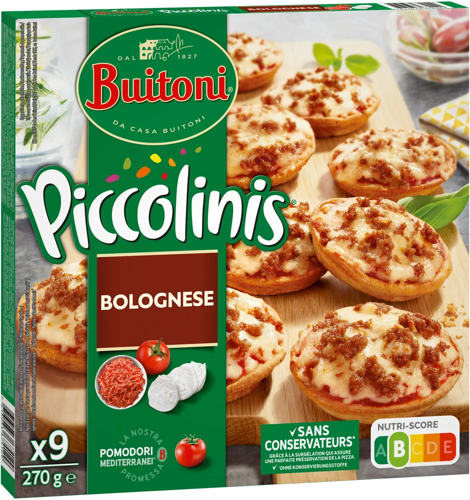 PICCOLINIS mini-pizzas surgelées Bolognese