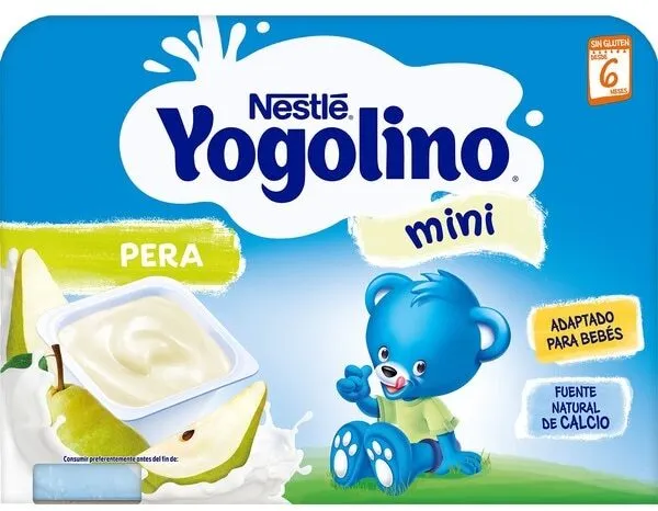 Mini postre lácteo con pera sin gluten desde meses