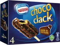 Bombón helado de vainilla con chocolate almendrado