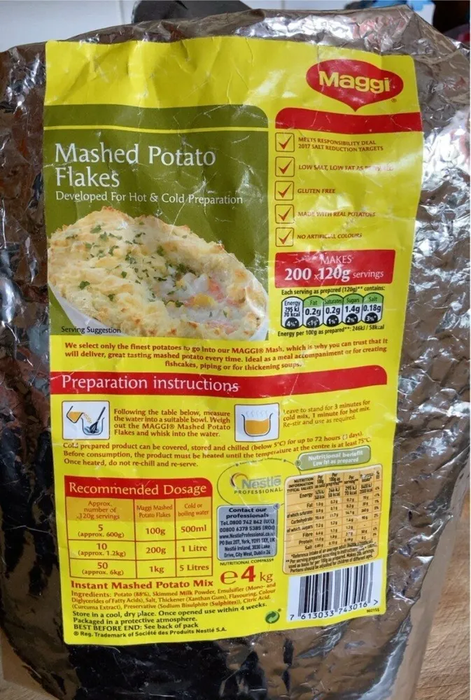 Mashed potato flakes