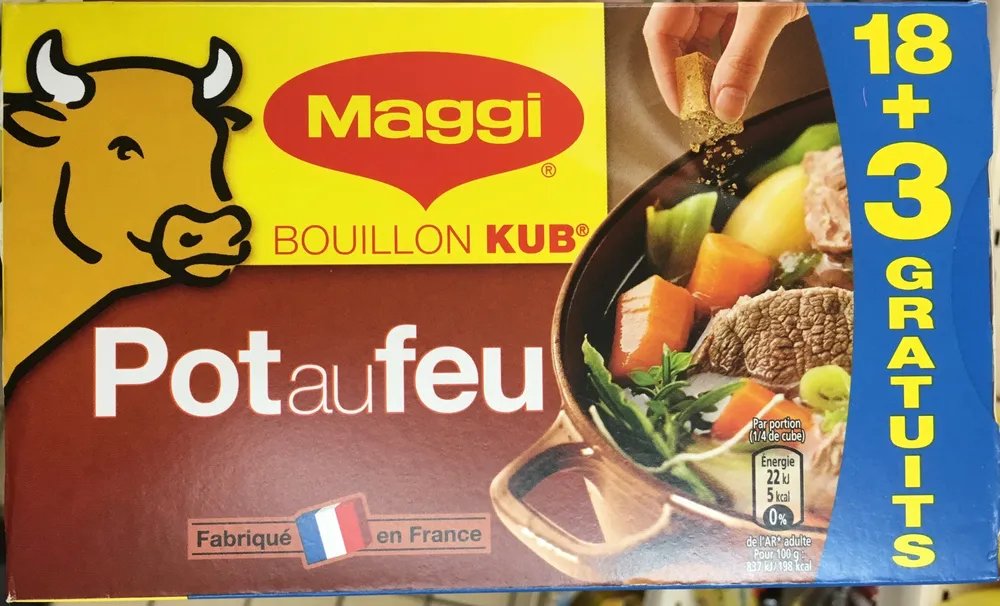 Bouillon Kub Pot au feu (18+3 gratuits)