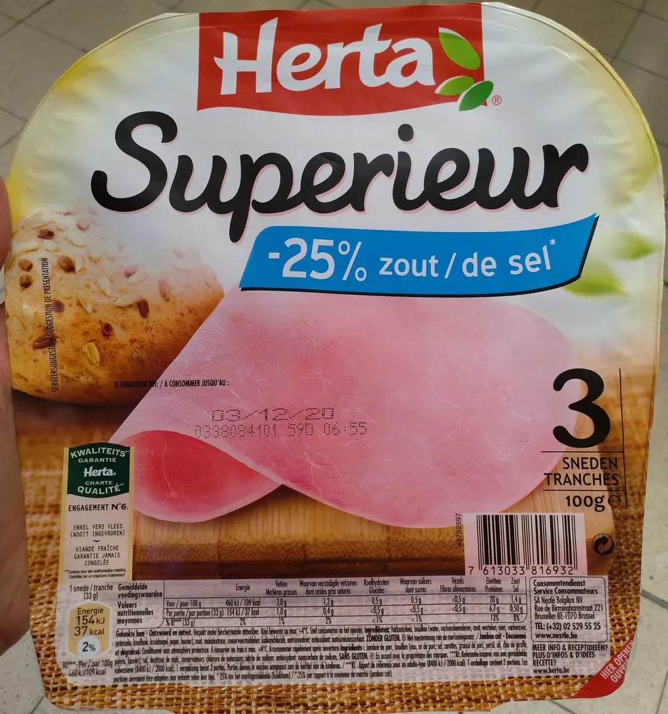 Jambon Supérieur -25% de sel