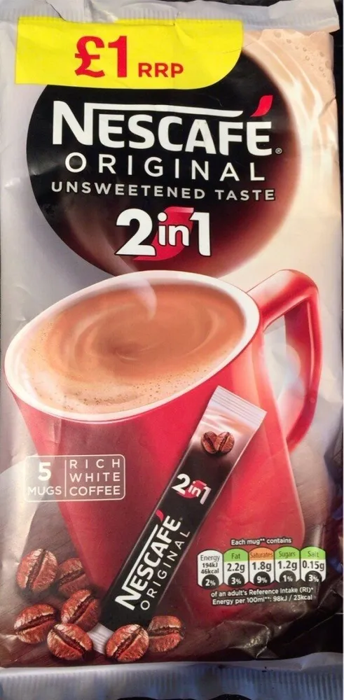 NESCAFE ORIGINAL Unsweetened Taste 2 in 1