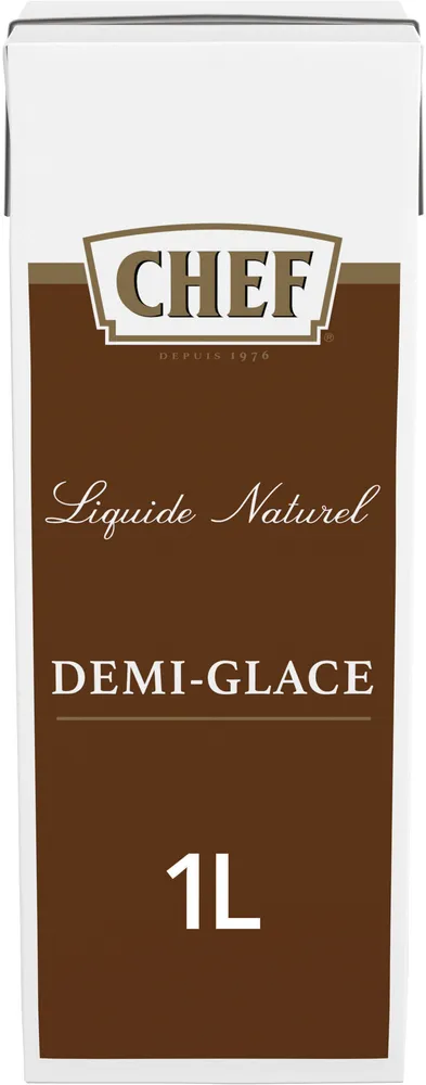 Demi-Glace Naturelle CHEF Brique de 1L (ingrédients d'origine naturelle)