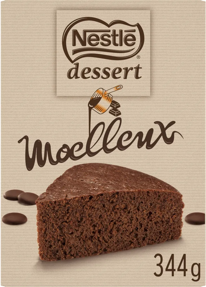 NESTLE DESSERT Préparation pour Moelleux au Chocolat 344g