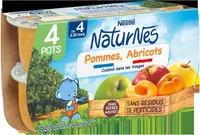 NESTLÉ NATURNES Purée bébé Pommes Abricots -4x130g -Dès 4/6 mois