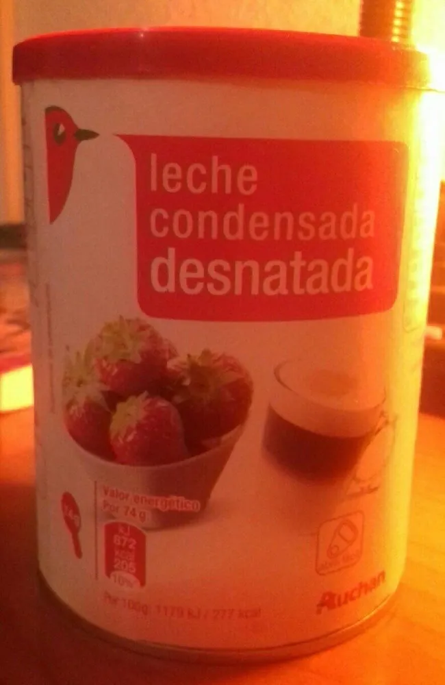 Leche condensada desnatada
