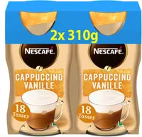 NESCAFE Cappuccino Vanille, Café Soluble, 2 Boîtes de 310g