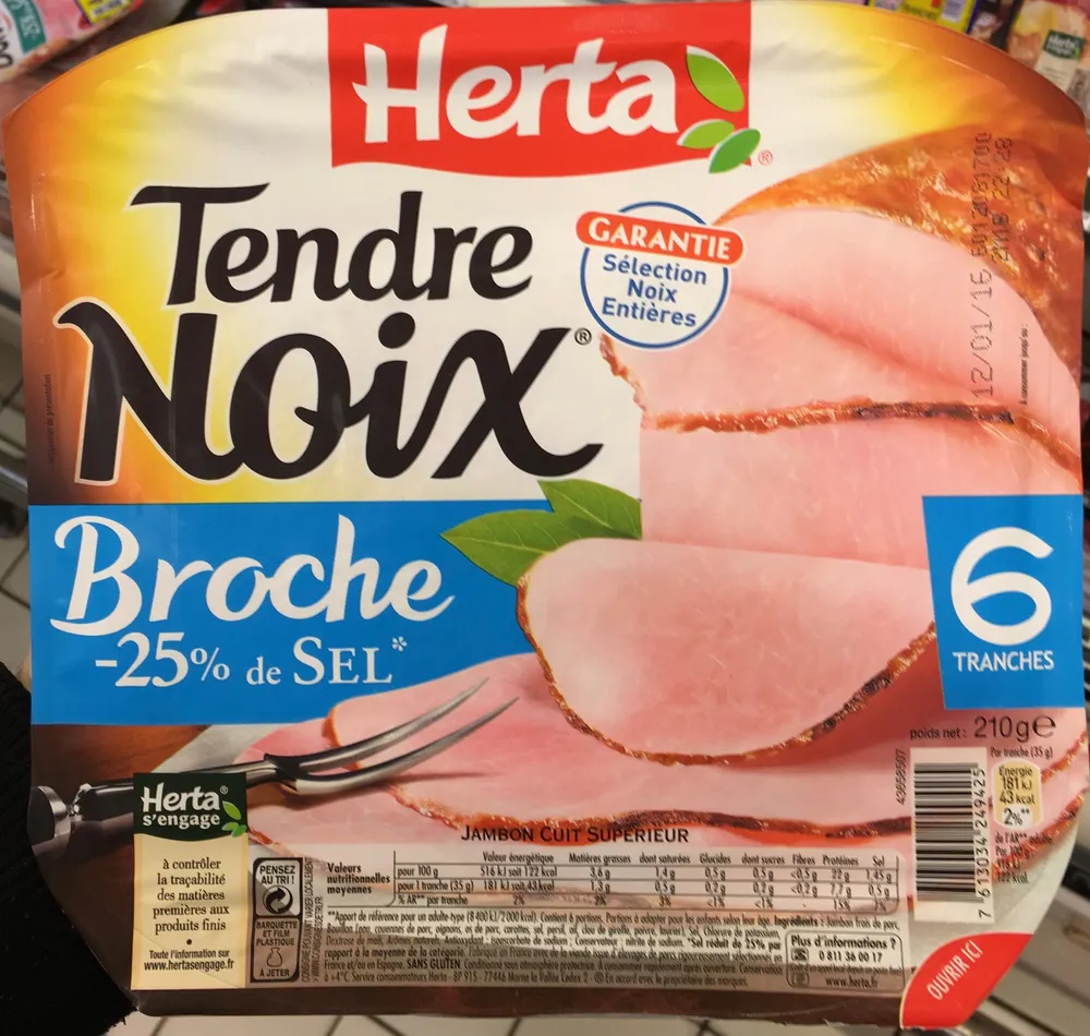 Tendre Noix - Jambon cuit supérieur