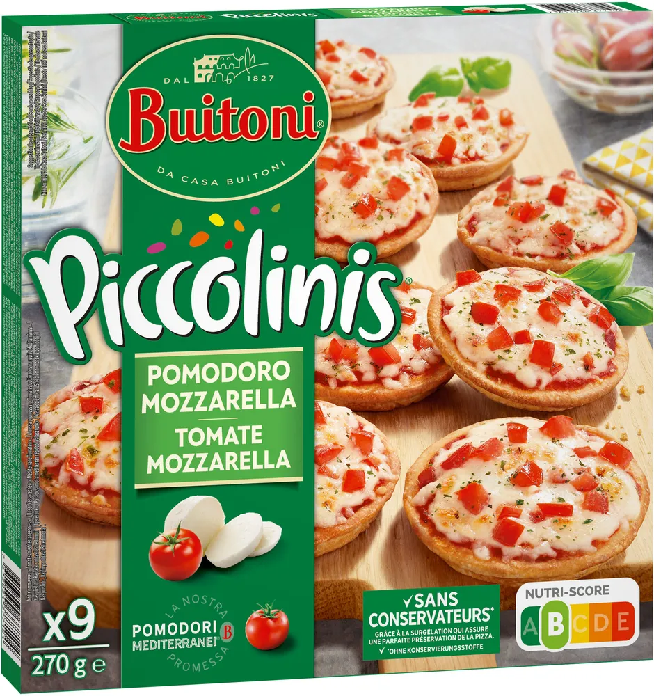 mini-pizzas surgelées Tomate Mozzarella