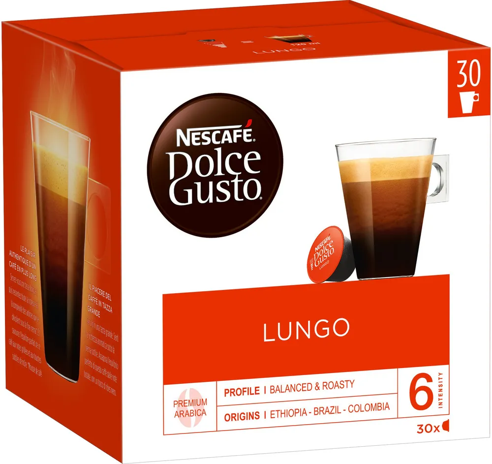 Capsules NESCAFE Dolce Gusto Lungo 30 Capsules