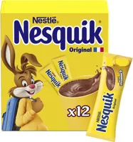 NESQUIK Poudre cacaotée 12 sticks de 13,5g