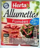 Allumettes, Fumées (- 25 % de Sel)