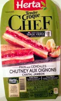 Tendre Croque Chef - Pain aux céréales hutney aux oignons cantal jambon