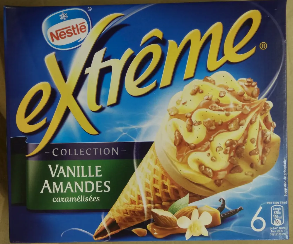 Cône Vanille Amandes caramélisées