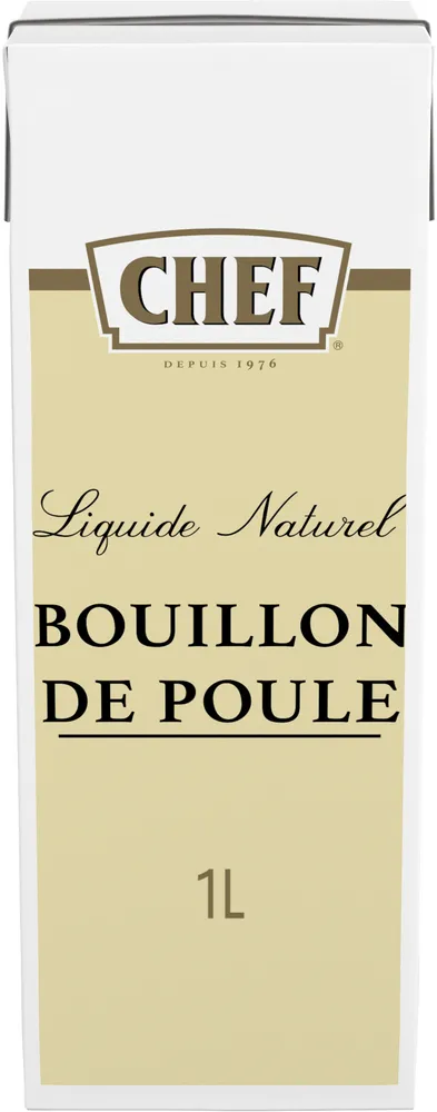Bouillon de Poule Naturel CHEF Brique de 1L